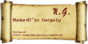 Madarász Gergely névjegykártya